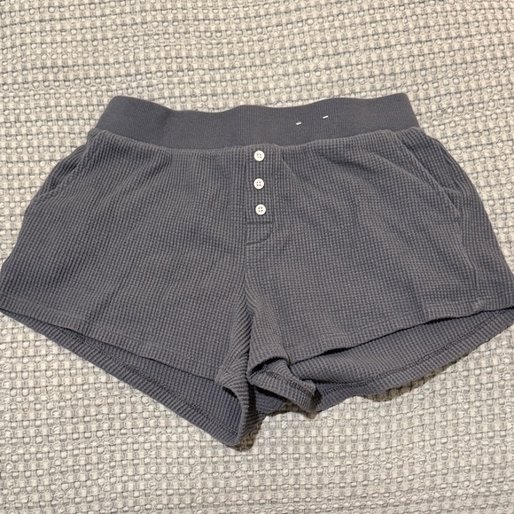 Auden Charcoal High Waist Women's Shorts - Picture 1 of 5